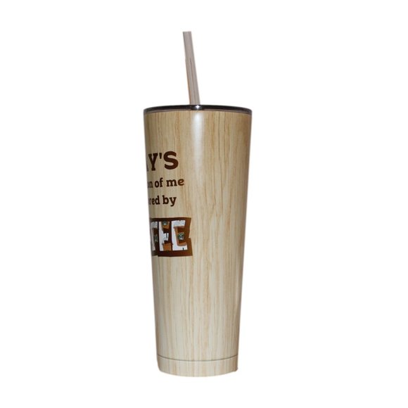 Tall Insulated Water Iced Coffee Tumbler with Straw and Lid - Unique Gift - Picture 4 of 9